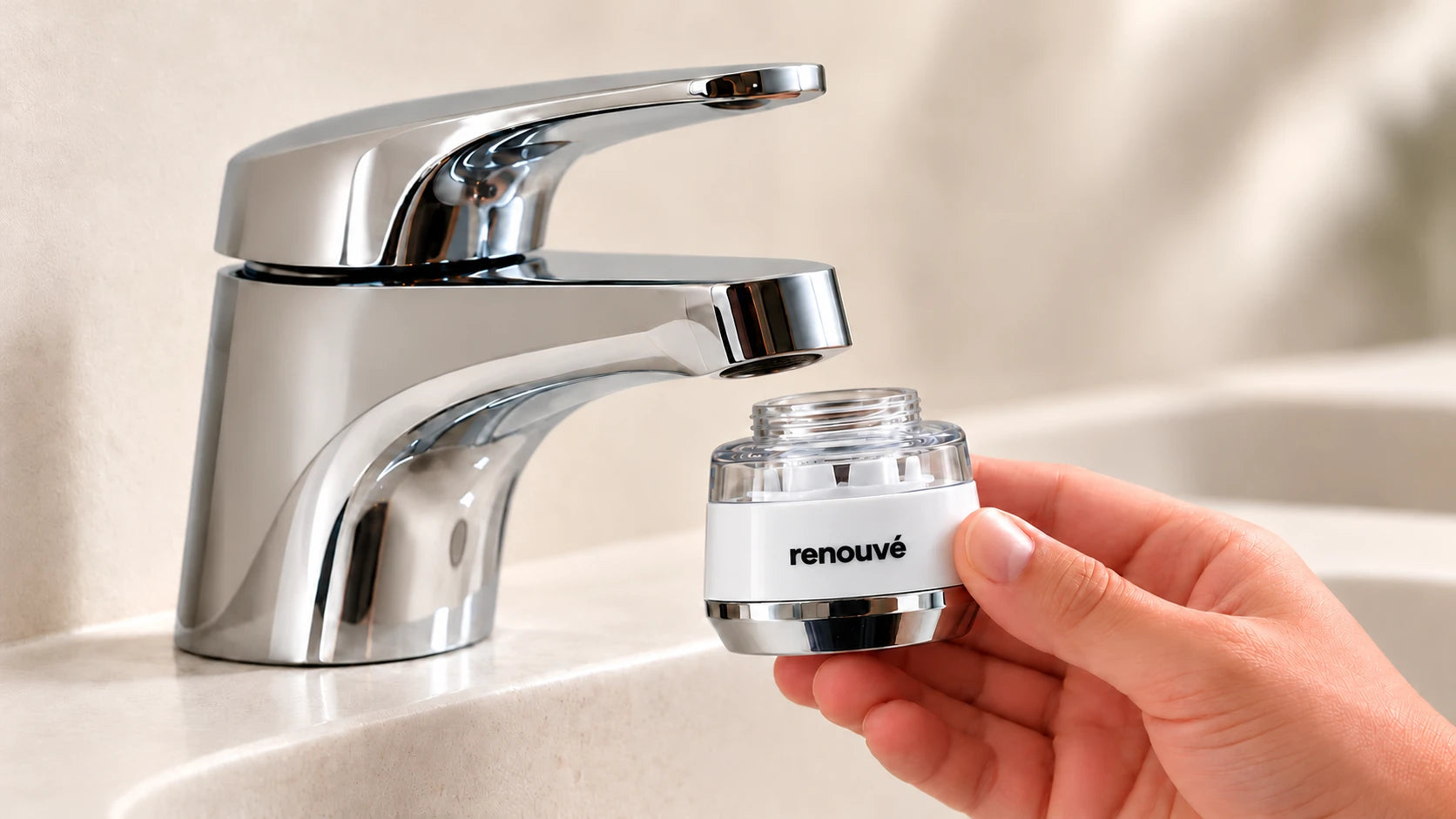 Health Filter 2.0 wird am Wasserhahn montiert